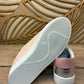 THE 'CANDY SUPERSTAR' FABULOUS RETRO SILVER STAR EMBELLISHED TRAINERS IN NUDE PINK AND WHITE
