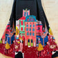 THE 'PARIS CHIC' QUIRKY PARISIAN SCENES SKIRT IN MULTI COLOURS