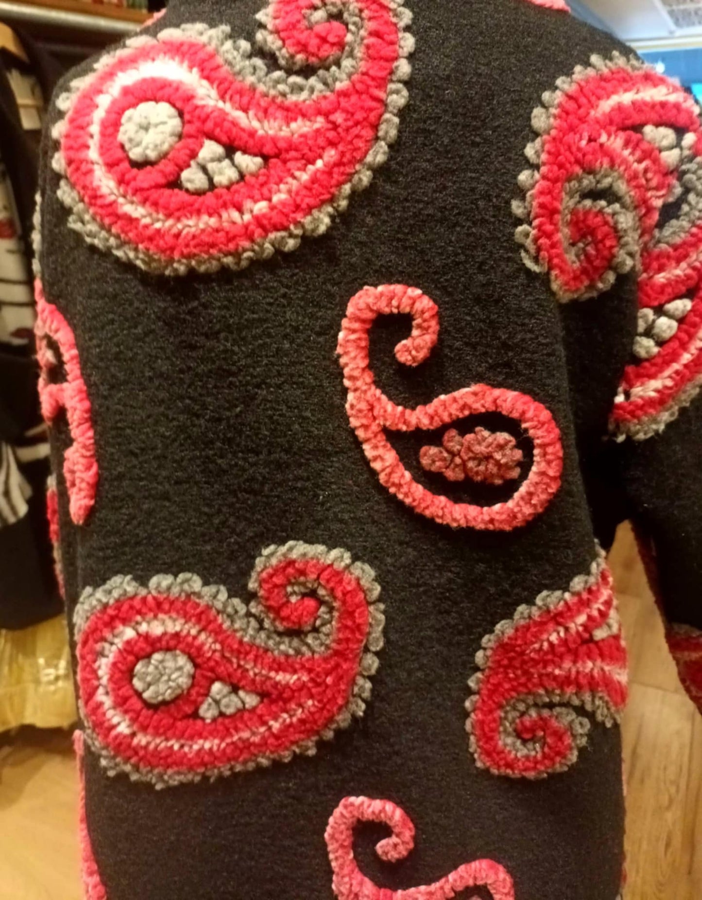 THE 'PERFECTLY PAISLEY' BEAUTIFUL EDGE TO EDGE BOUCLE COCOON COAT IN A STUNNING PAISLEY DESIGN