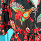 THE 'ALHAMBRA BIRD OF PARADISE' BREATH TAKING MULTI BIRD PRINT DRESS FROM OUR EXCLUSIVE SPANISH COLLECTION
