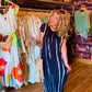 THE 'URBAN TRAVELS' FABULOUSLY FLATTERING MONOCHROME TIE DYE PARACHUTE HEM DRESS