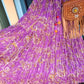 'ELEANOR' STUNNING PLISSE ANGEL SLEEVE MAGIC DRESS WITH SWISHY HEM AND TASSEL DETAIL MAGENTA PRINT