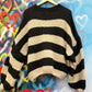 THE 'TEEN SPIRIT' ROCK CHICK STYLE BOLD STRIPE COSY SUPERSOFT SNUGGLE JUMPER