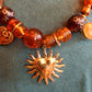 THE 'CELESTIAL LOVE' BEAUTIFUL BEADED AND EMBELLISHED NECKLACE IN RUBY OR AMBER