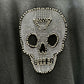 THE 'GOTHIKA' FABULOUS STUDDED & DIAMANTE SKULL DETAIL EXQUISITE FINE KNIT BATWING JUMPER