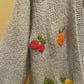 THE 'FEELING FRUITY' FABULOUSLY COSY EMBROIDERED SNUGGLE CARDIGAN IN SAGE GREEN OR POWDER BLUE