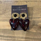 THE 'JULIET' STUNNING RUBY RED HEART BAROQUE STYLE EARRINGS