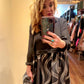 THE 'DECO' BEAUTIFULLY VERSATILE ART DECO PRINT COCOON DRESS WITH POCKETS