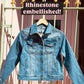 THE 'MILEY' STUNNING RHINESTONE EMBELLISHED CLASSIC FADED DENIM JACKET