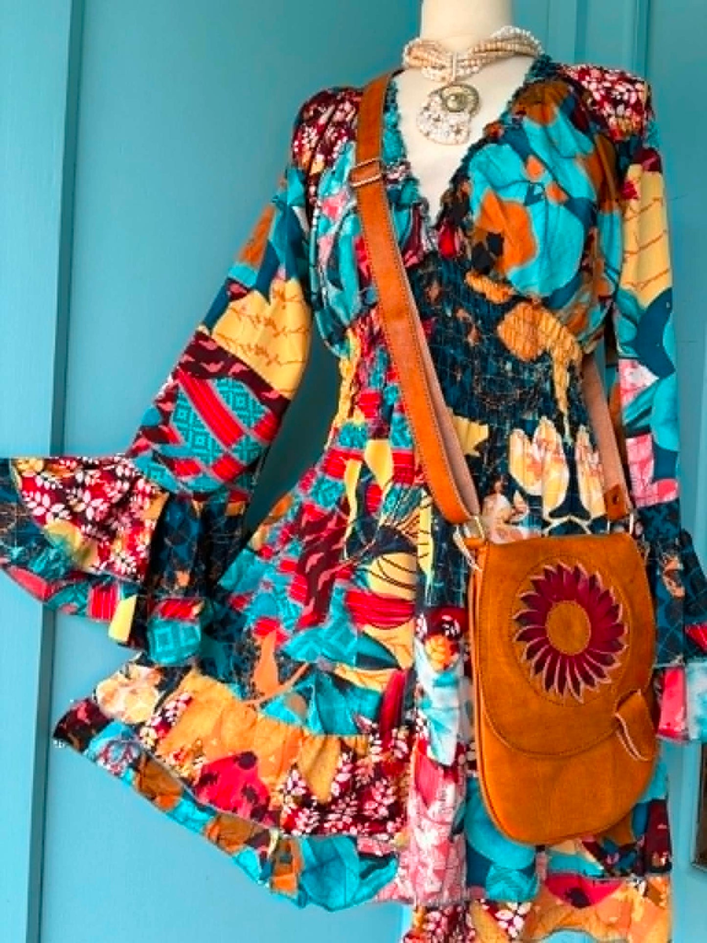 THE 'CARMEN' STUNNING FLOATY BELL SLEEVE DRESS FROM OUR EXCLUSIVE SPANISH COLLECTION