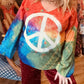 THE 'RAINBOW PEACE' BEAUTIFUL LIGHTWEIGHT STATEMENT KNIT