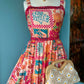 THE 'SORRENTO' VINTAGE 50'S STYLE QUIRKY PRINT DRESS WITH POCKETS AND CUTE RIK RAK TRIM