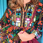 THE 'LYLA' EXQUISITE QUALITY RICHLY EMBELLISHED BELL SLEEVE NEEDLECORD DRESS FROM OUR EXCLUSIVE SPANISH RANGE