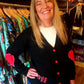 THE 'LOVE IS...' CUTE AND COSY HEART PATCH CARDIGAN WITH BLANKET STITCH DETAIL