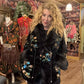 THE 'KIKI' LUXURIOUS VELVET COAT WITH STUNNING SEQUIN, FAUX FUR AND EMBROIDERED DETAIL