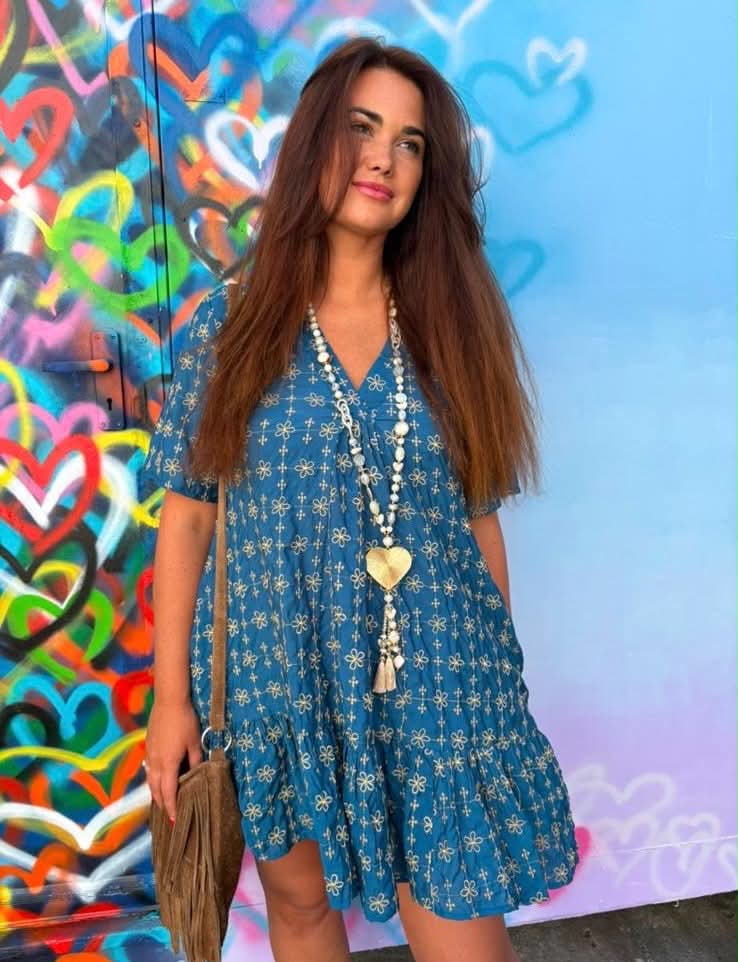 THE 'ESME' BRODERIE ANGLAISE DRESS WITH CUTE POCKETS FROM OUR EXCLUSIVE SPANISH COLLECTION
