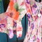 THE 'MEADOW' 100% COTTON BRODERIE ANGLAISE WATERCOLOUR FLORAL PRINT DRESS AQUA OR PINK