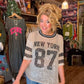 THE 'SPORT AND SEQUINS' SASSY SEQUIN AMERICAN SPORTY TOP WITH SEQUIN SHIMMERS