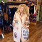 THE CELESTIAL VIBES STUNNING SUN, MOON AND MYSTIC PRINT BUTTON FRONT BORG COAT