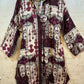 THE 'CASABLANCA' FABULOUSLY FLATTERING ETHNIC INSPIRED PRINT POCKET DETAIL SHIRT DRESS RUBY OR KHAKI