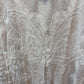 THE 'WOODSTOCK' SNOWY WHITE 70'S STYLE ANGEL SLEEVE EMBROIDERED SHEER SLEEVE TOP