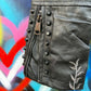 THE 'ROCK AND ROSES' STUNNING BIKER JACKET WITH BEAUTIFUL EMBROIDERED ROSES AND STUDDED DETAIL.