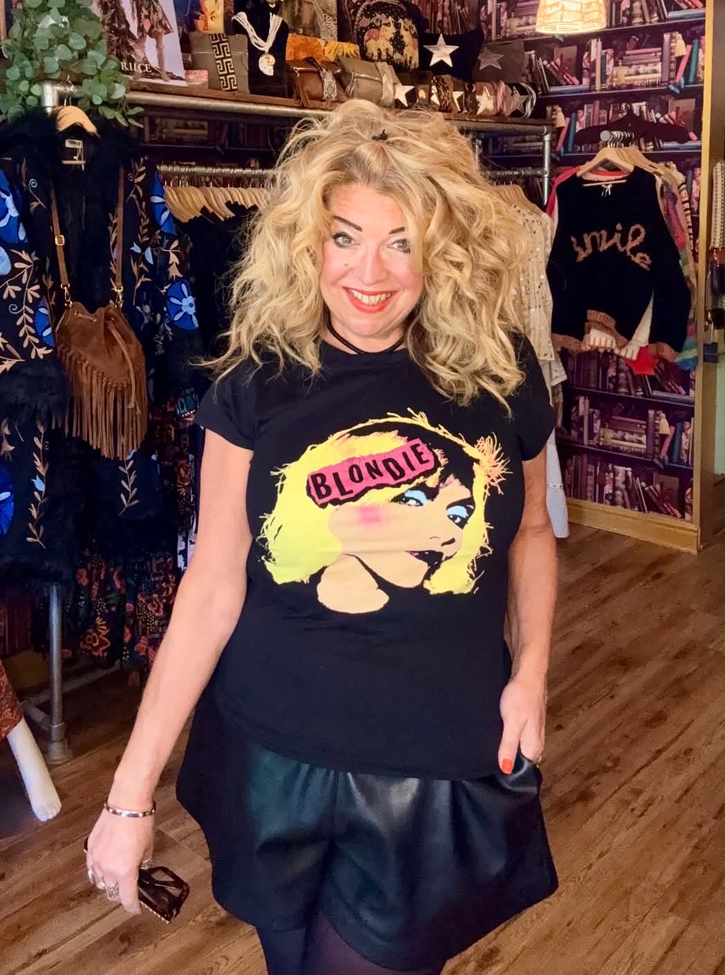 'ROCK STAR RANGE' FEMALE FIT ICONIC 'BLONDIE' T SHIRT IN NEON COLOURS