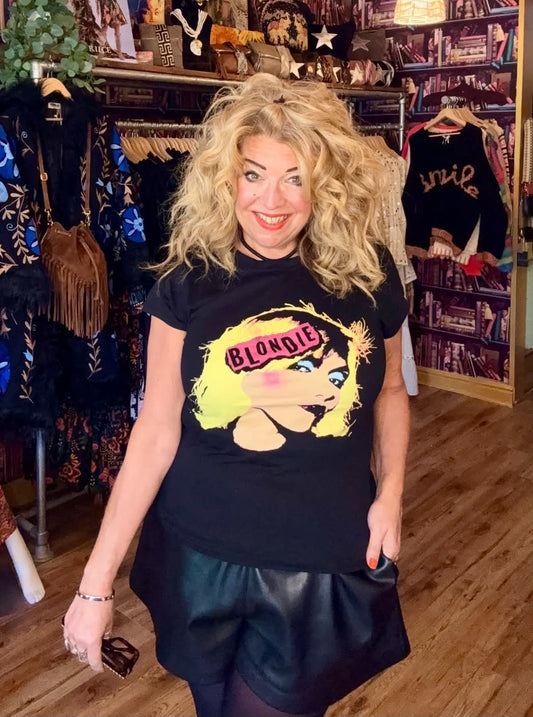 'ROCK STAR RANGE' FEMALE FIT ICONIC 'BLONDIE' T SHIRT IN NEON COLOURS