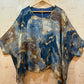 THE 'SIENNA' LUXURIOUS SILK BLEND MARBLE PRINT TWO PIECE FLOATY TROUSER SUIT PINK, KHAKI OR BLUE