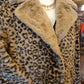 THE 'LEONA' EXQUISITELY SOFT PLUSH LEOPARD FAUX FUR COAT IN PINK OR BEIGE