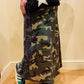 THE 'SPORTY CAMO' URBAN STYLE CAMO PRINT SKIRT WITH SIDE STRIPES AND STRETCH WAIST