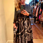 THE 'DECO' BEAUTIFULLY VERSATILE ART DECO PRINT COCOON DRESS WITH POCKETS