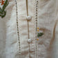 THE 'HERITAGE' BEAUTIFUL LINEN BLEND DELICATELY EMBROIDERED BLOUSE WITH LACE DETAIL