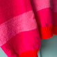 THE 'MISSY' SUPERSOFT SORBET COLOURS BOLD STRIPY OVERSIZED JUMPER IN PINKS AND ORANGE