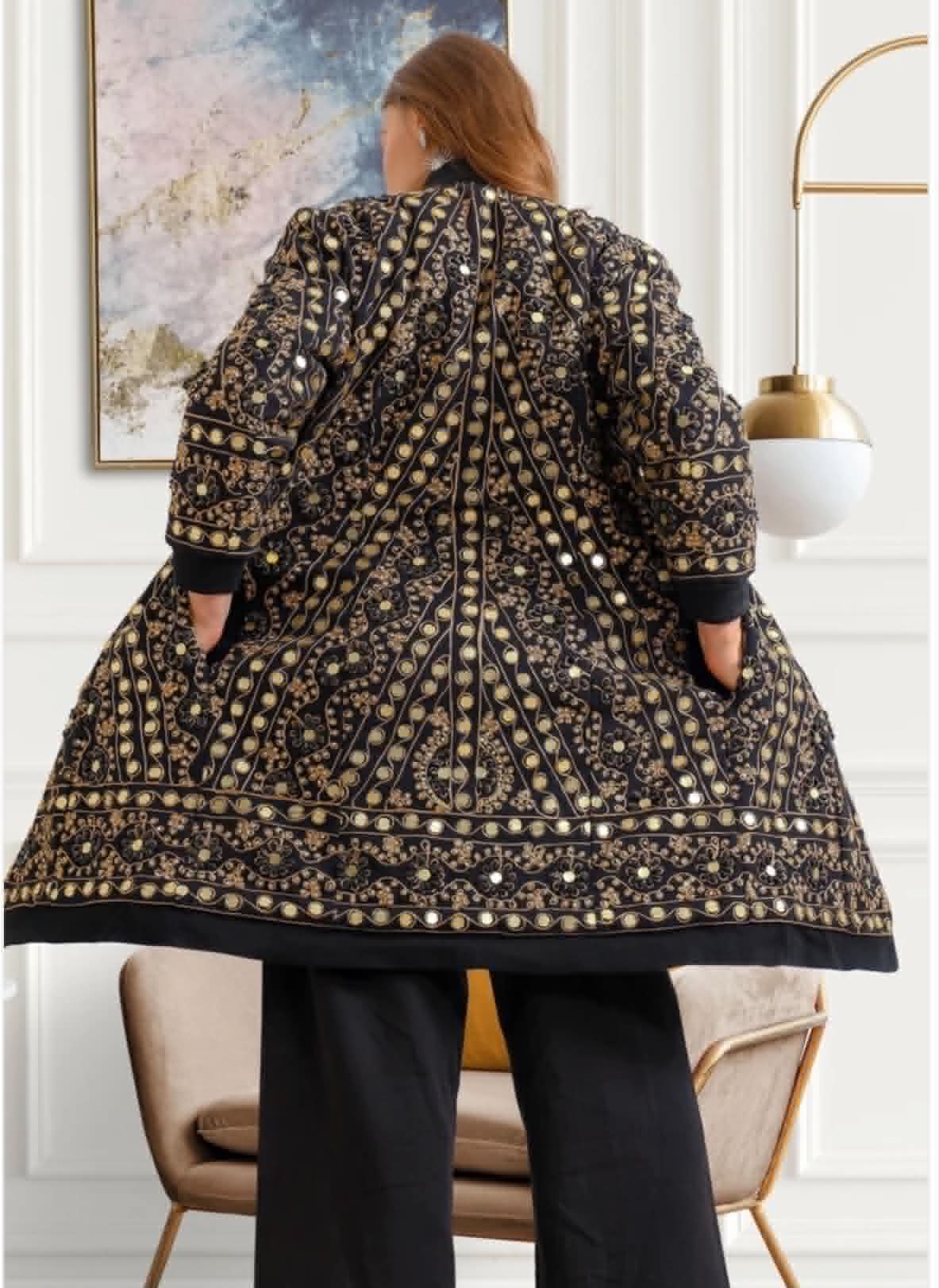 THE 'NURIA' STUNNING RICHLY BEADED AND EMBROIDERED LONG COAT FROM OUR EXCLUSIVE SPANISH COLLECTION THREE COLOURS