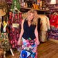 THE 'MYSTIC GRAFFITI' BOLD AND BRIGHT MAXI SKIRT WITH ELASTICATED WAIST