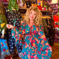 THE 'MARITZA' STUNNING FLOATY BELL SLEEVE DRESS IN A BIRD OF PARADISE PRINT FROM OUR EXCLUSIVE SPANISH COLLECTION