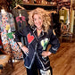 THE 'GRAFFITI QUEEN' STATEMENT BLACK AND MULTI BLAZER