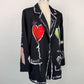 THE 'GRAFFITI QUEEN' STATEMENT BLACK AND MULTI BLAZER