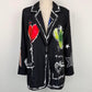 THE 'GRAFFITI QUEEN' STATEMENT BLACK AND MULTI BLAZER