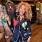 THE 'GRAFFITI QUEEN' STATEMENT BLACK AND MULTI BLAZER