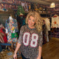 THE 'SPORT AND SEQUINS' SASSY SEQUIN AMERICAN SPORTY TOP WITH SEQUIN SHIMMERS THREE STYLES AVAILABLE