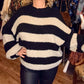 THE 'TEEN SPIRIT' ROCK CHICK STYLE BOLD STRIPE COSY SUPERSOFT SNUGGLE JUMPER