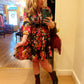 THE 'CATALINA' STUNNING VINTAGE FLORAL PRINT EMBELLISHED FLIPPY DRESS FROM OUR SPANISH COLLECTION CHOOSE YOUR COLOUR!