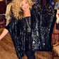 THE 'RUMOURS' ULTIMATE BOHO STYLE STUNNING VELVET DEVORE FRINGED KIMONO