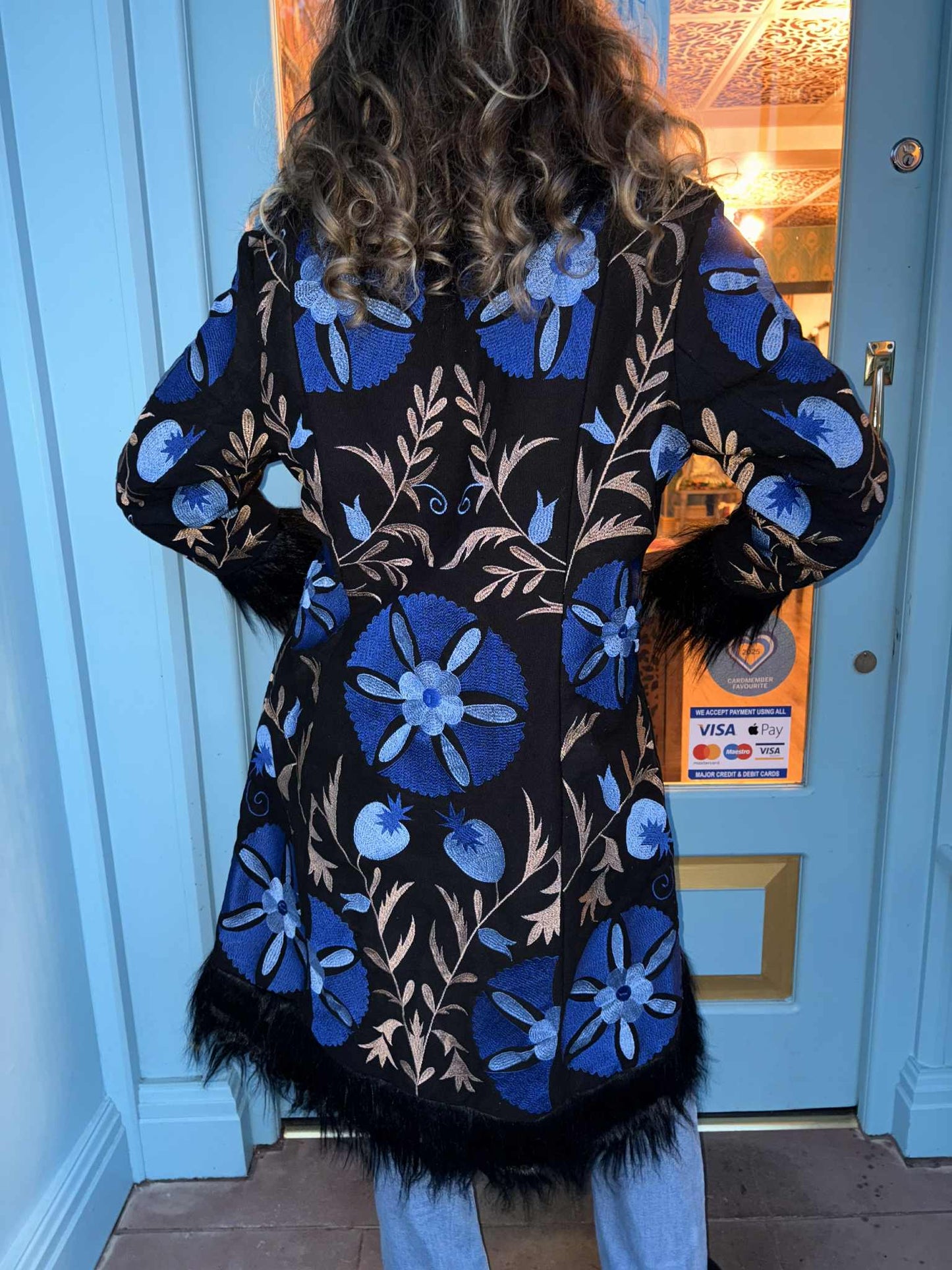 THE 'ALZA' STUNNING 70'S AFGHAN STYLE FAUX FUR RICHLY EMBROIDERED COAT FROM OUR EXCLUSIVE SPANISH RANGE