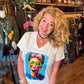 THE 'RETRO FRIDA' STATEMENT T SHIRT WITH FRIDA KAHLO TO THE FRONT CLASSIC WHITE