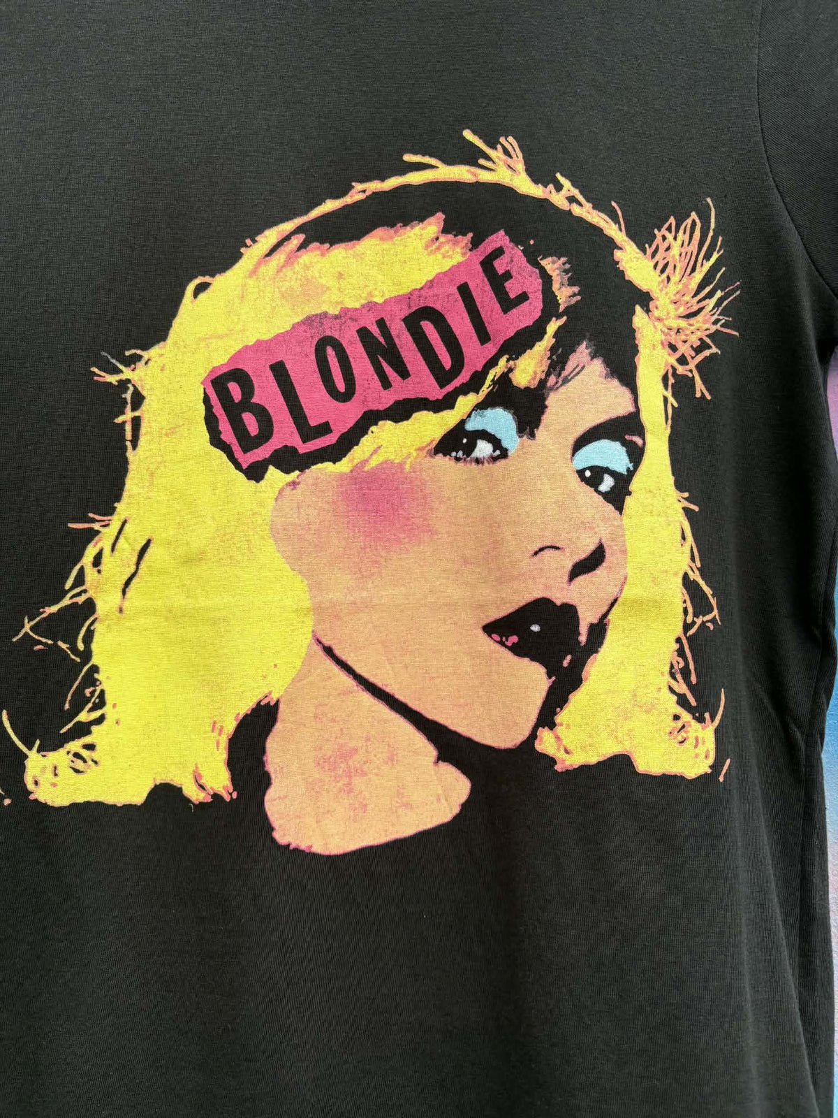 'ROCK STAR RANGE' FEMALE FIT ICONIC 'BLONDIE' T SHIRT IN NEON COLOURS