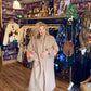 THE 'RENEE' STUNNING TEDDY BEAR BORG FULLY LINED COAT WITH STUNNING EMBROIDERED SLEEVES