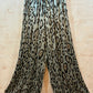 THE 'ATHENA' LUXE SATIN FEEL SWISHY WIDE LEG LEOPARD PRINT PANTS WITH ADJUSTABLE STRETCH WAIST
